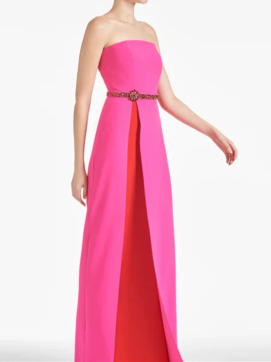 Wholesa Sheath Strapless Floor-Length Mother of the Bride Dresses