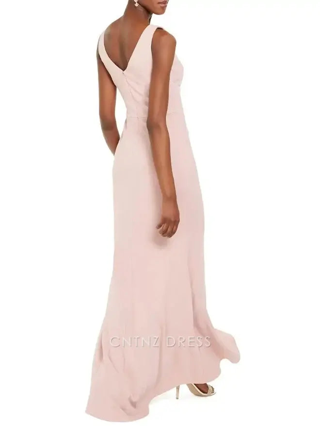 Wholesa Sheath Bateau Neck Sleeveless Pleated Wedding Guest Dresses Mother of the Bride Dresse