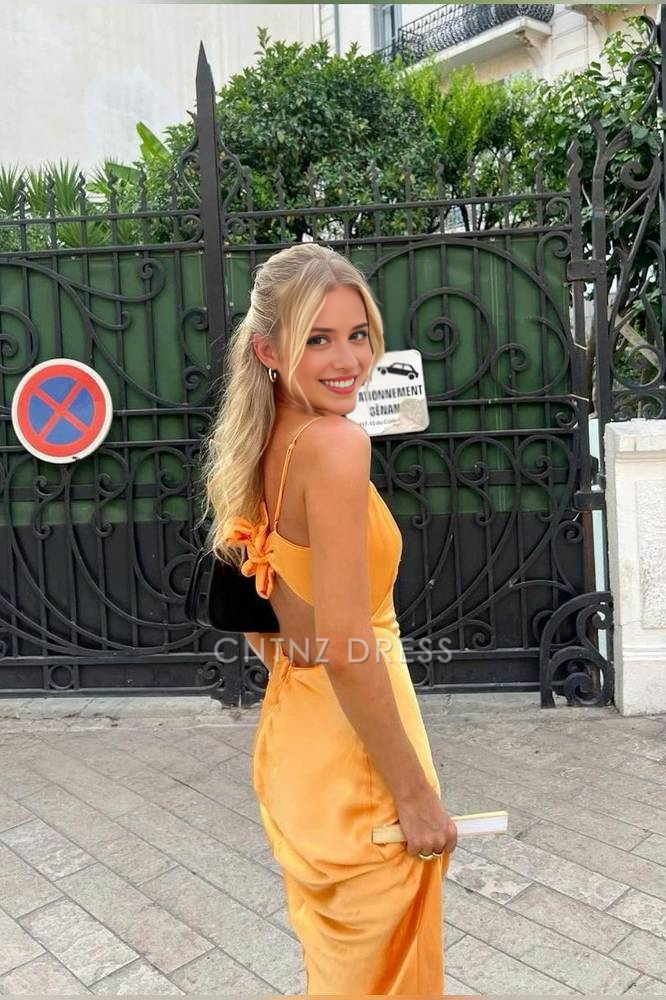 CNTNZ DRESS Elegant Sheath V-Neck Spaghetti Strap Sleeveless Backless Empire Long Fashion Prom Dress