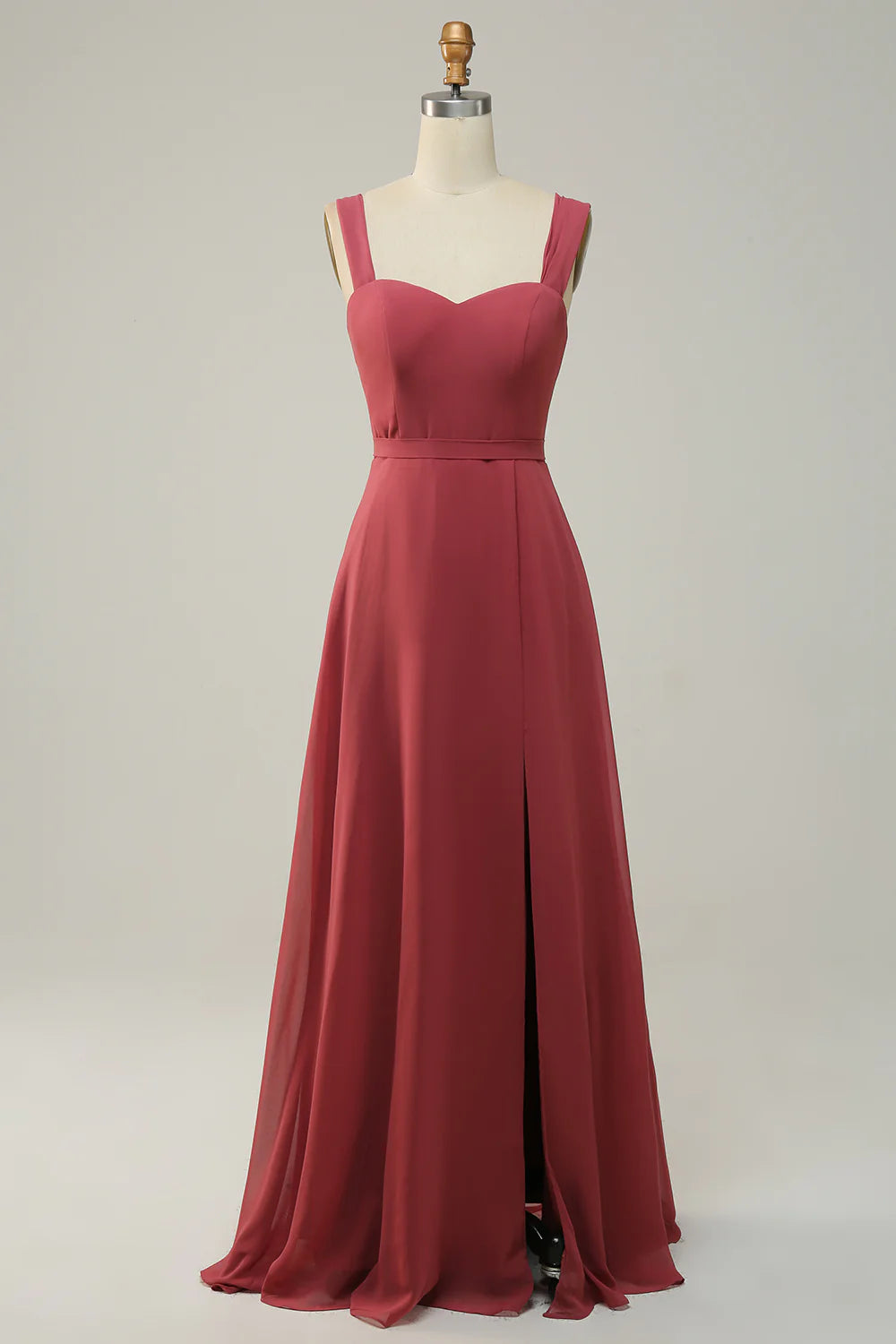 Wholesa Sweetheart Sleeveless Long Bridesmaid Dress With Slit