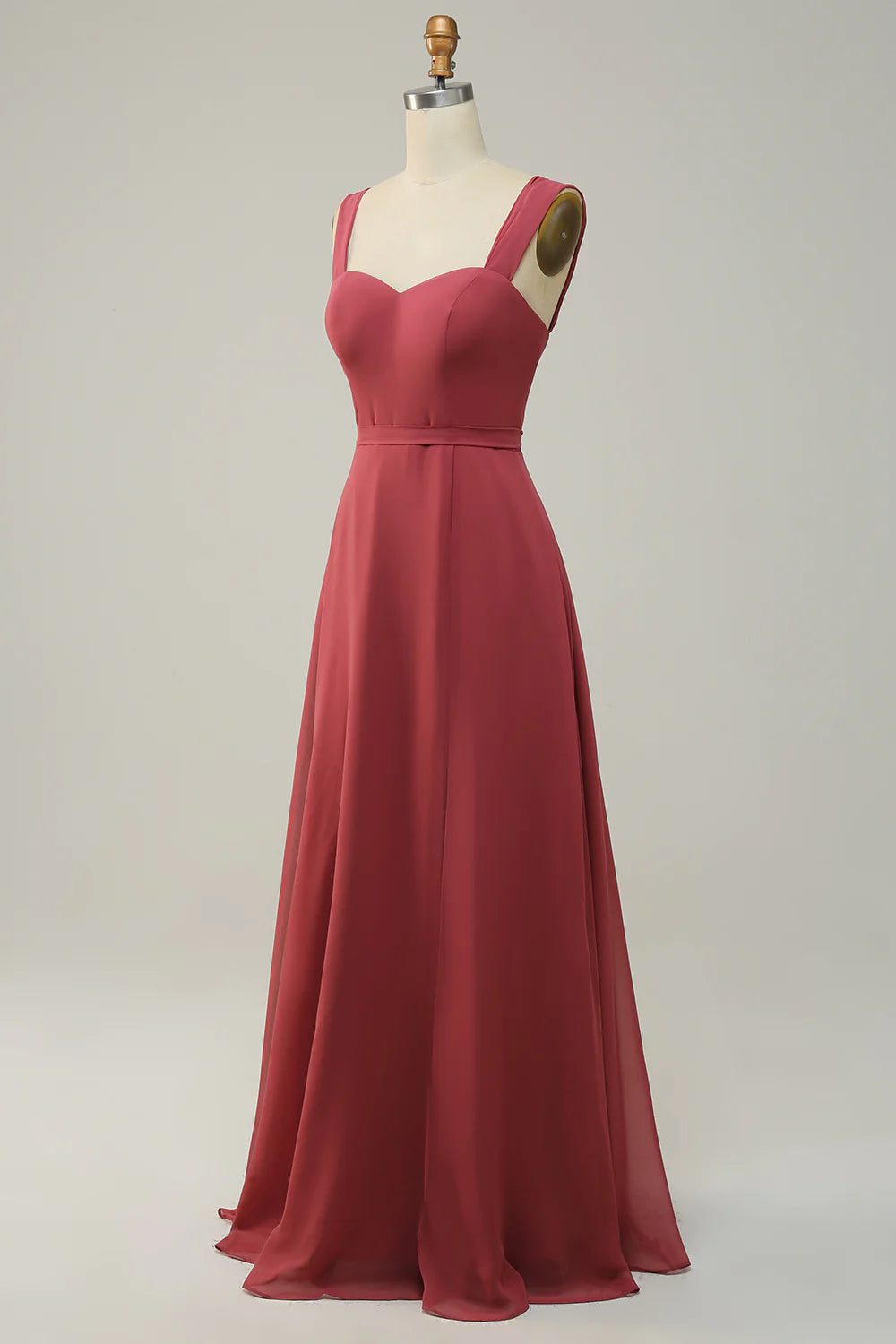 Wholesa Sweetheart Sleeveless Long Bridesmaid Dress With Slit