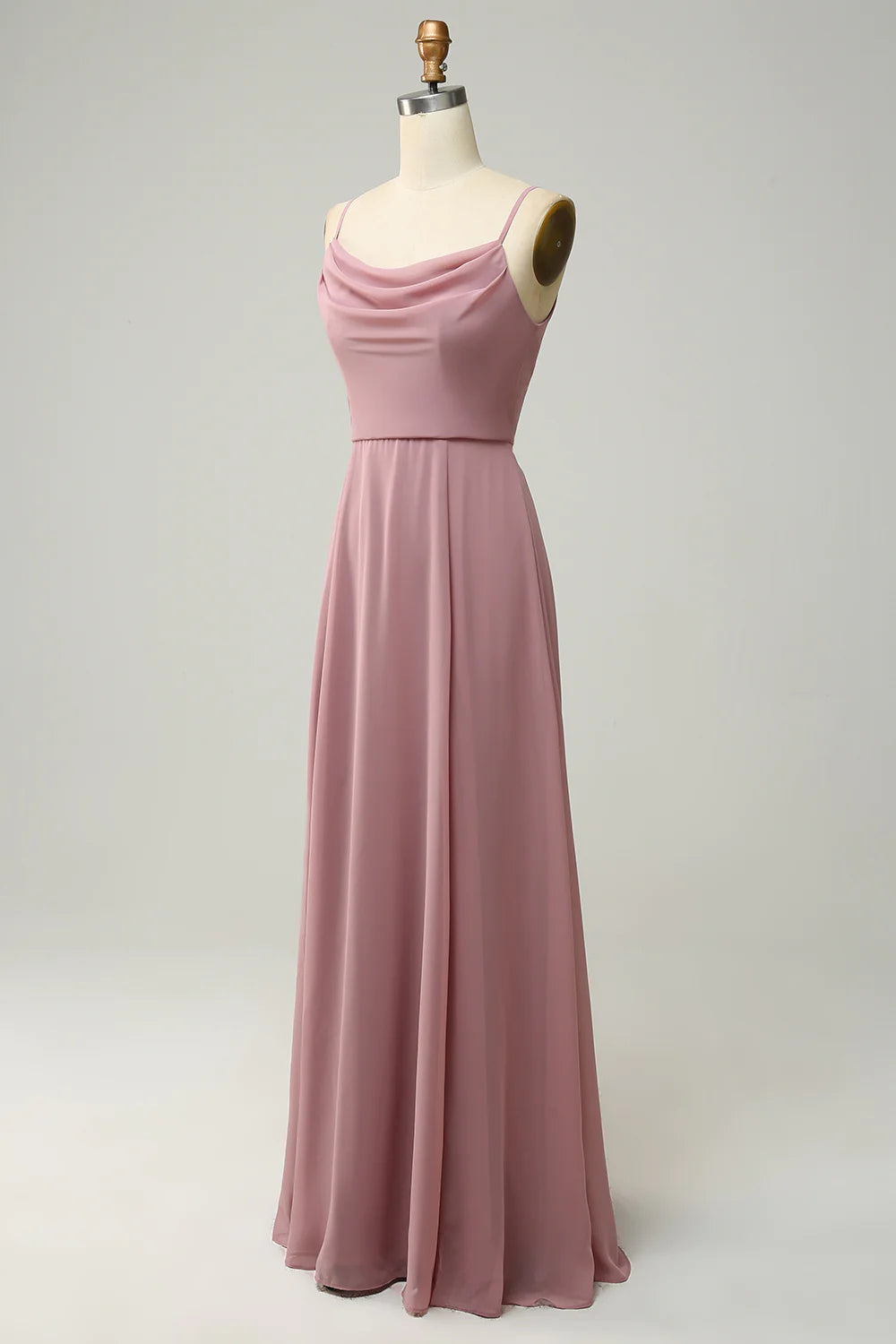 Wholesa Spaghetti Straps A Line Sleeveless Long Bridesmaid Dress