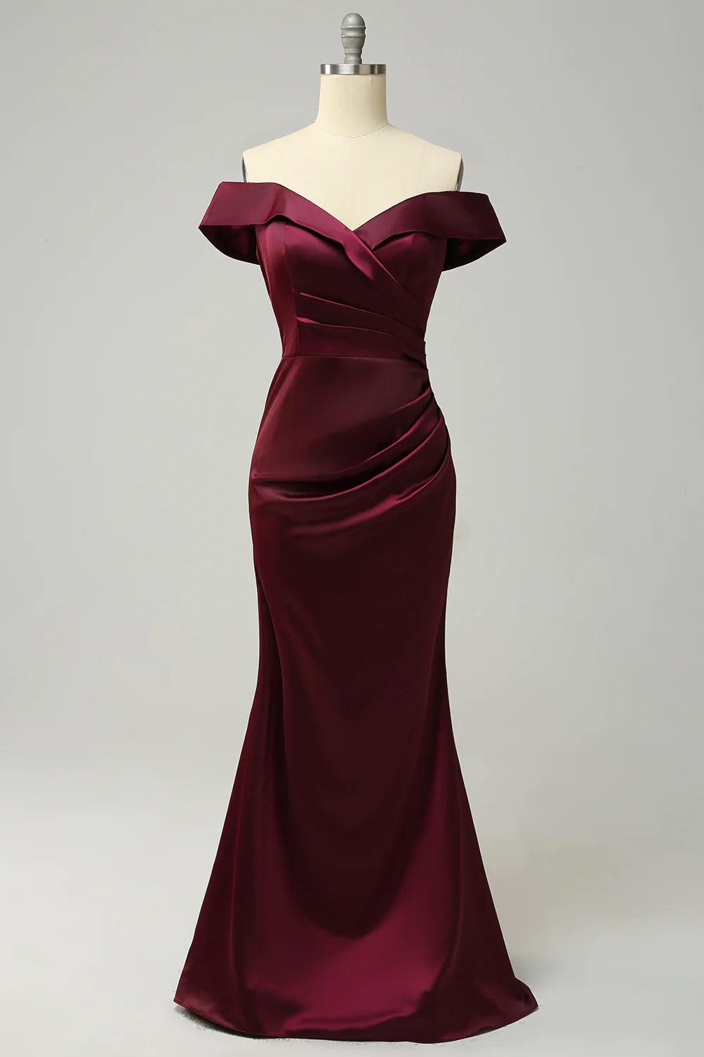 Wholesa Off The Shoulder Sheath Long Bridesmaid Dress