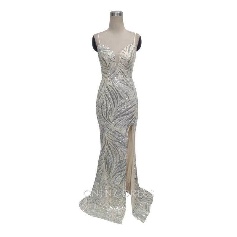 Wholesa Mermaid Spaghetti Straps formal dresses Bridesmaid Dresses evening gown Prom Dress