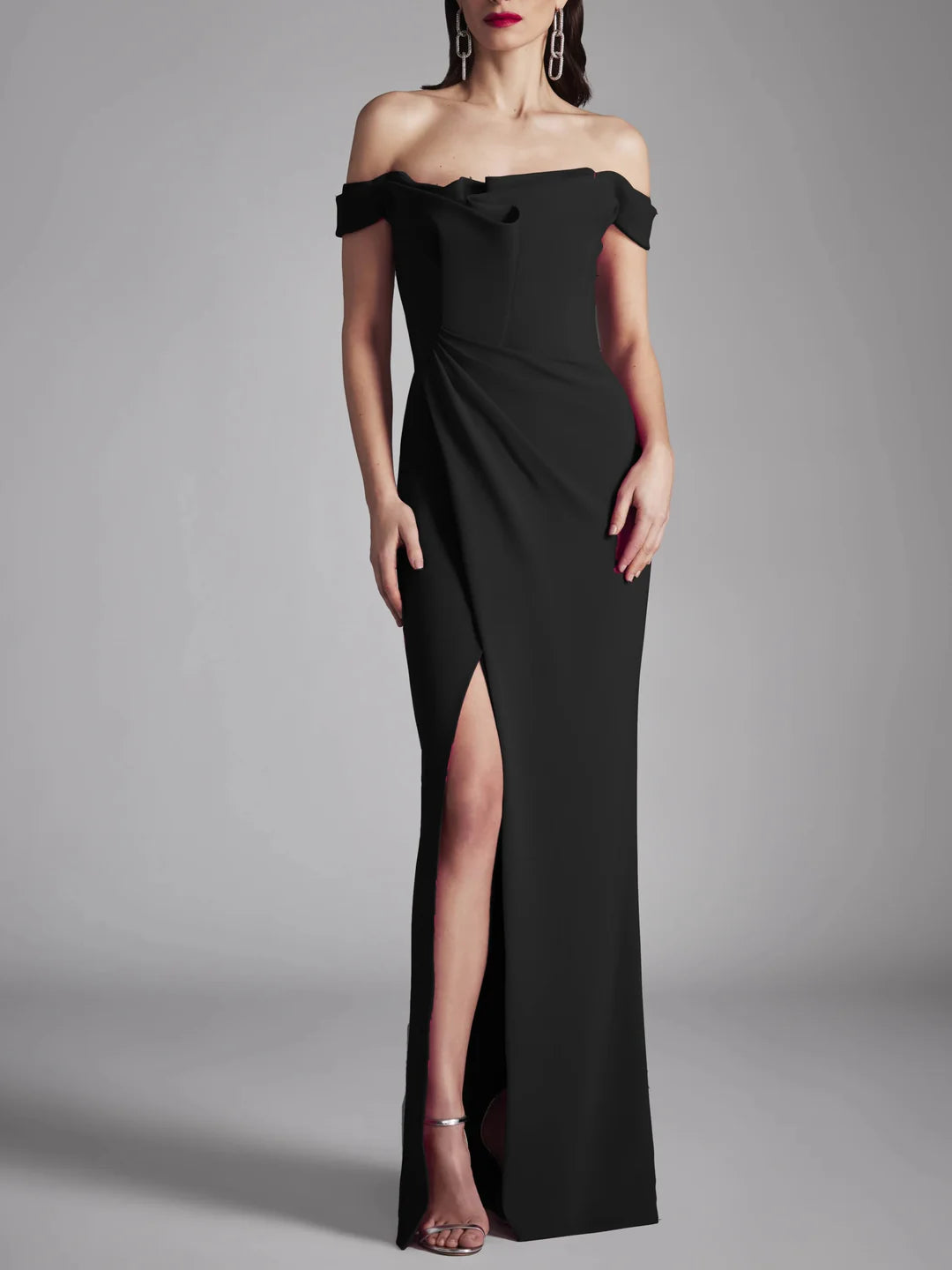 Wholesa A-Line Strapless Sleeveless Floor-Length Evening Dress