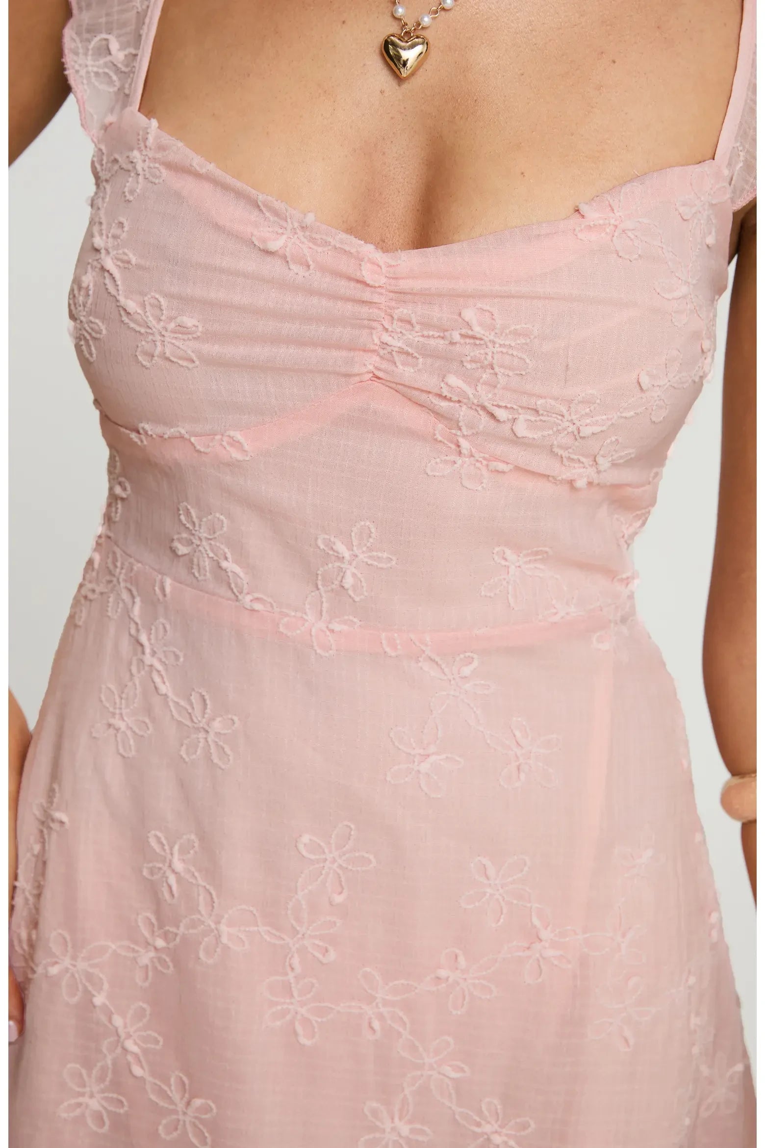Blush Pink Elegant A-Line Sweetheart Ruffled Strap Lace-Up Back Mini Embroidered Homecoming Dresses