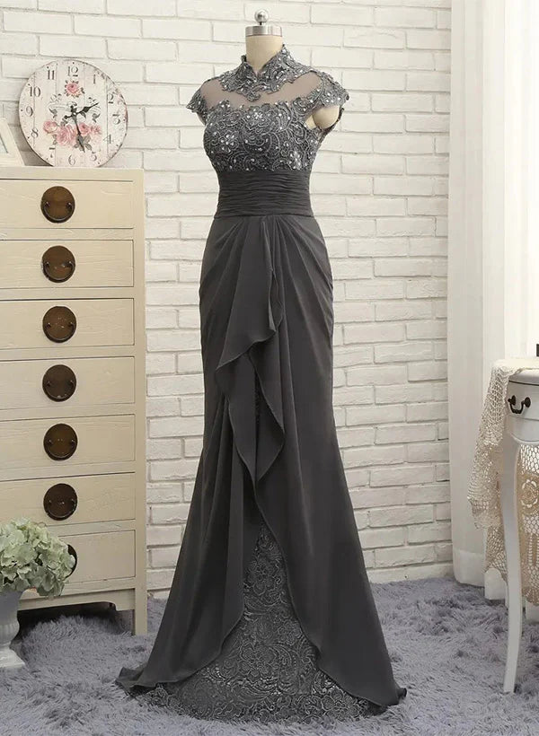 Wholesa Sheath Neck Floor-Length Mother Of The Bride Dresses