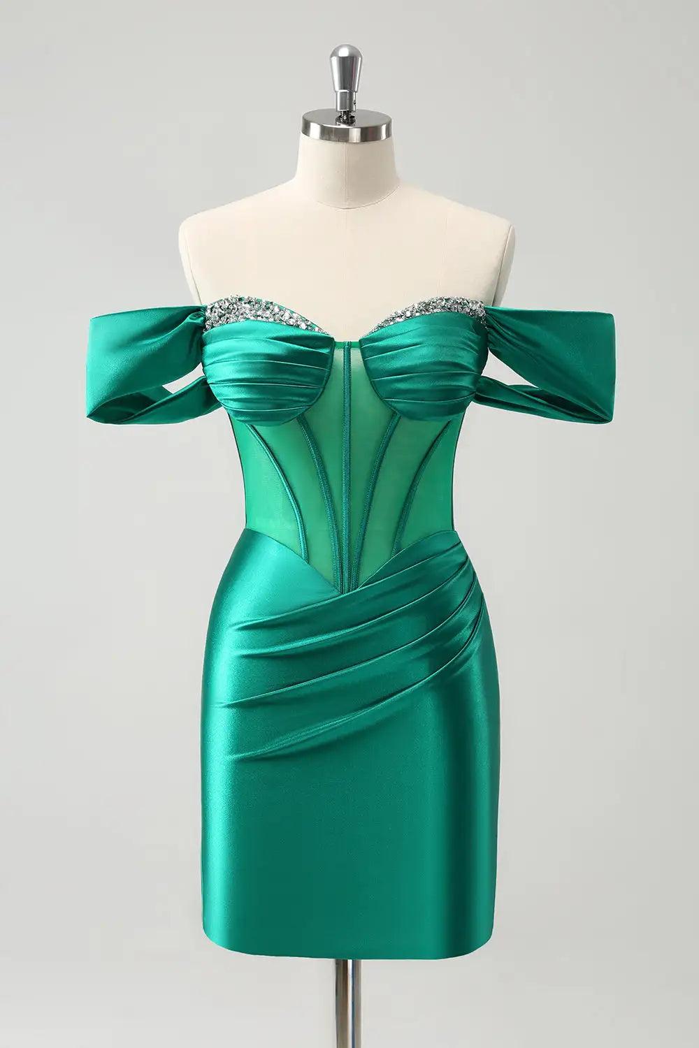 CNTNZ DRESS Elegant Sheath Sweetheart Off the Shoulder Sleeveless Pleated Beading Short Dress Hot Sale Homecoming Dress