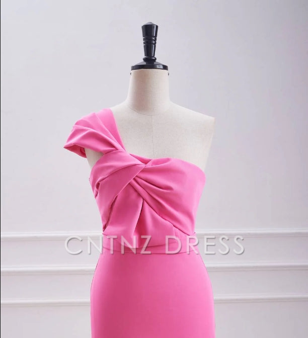 CNTNZ DRESS Hot Sale Homecoming Dress Fashion Fitted One Shoulder Twist Knot Unique Mini Dress Short Dress