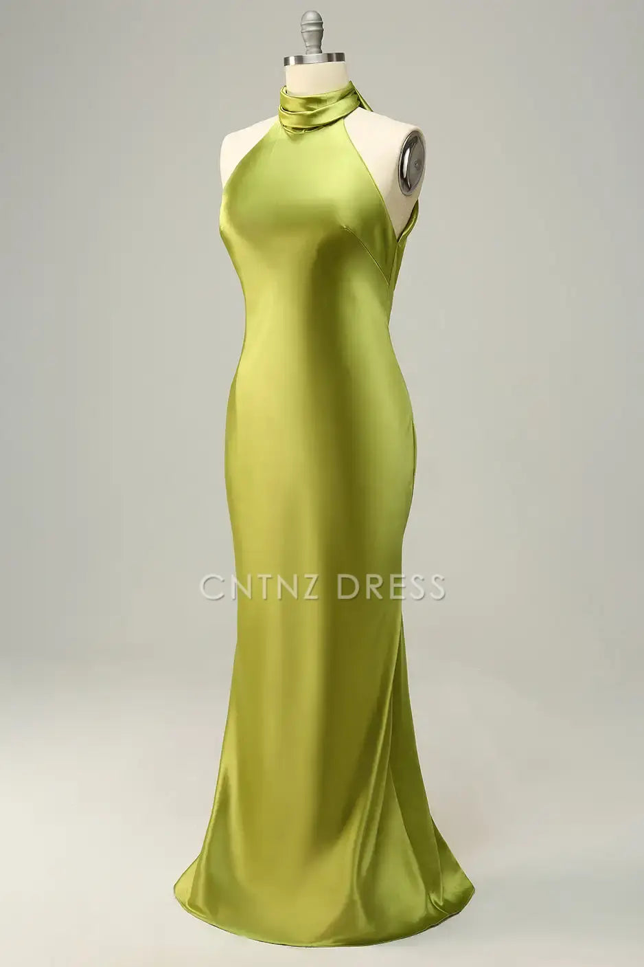 CNTNZ DRESS Mermaid Halter Sleeveless Open Back Elegant Simple Long Hot Sale Prom Dress