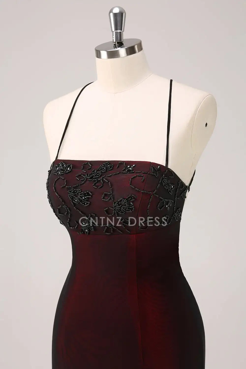 CNTNZ DRESS Mermaid Spaghetti Straps Backless Beading Charming Long Hot Sale Prom Dress