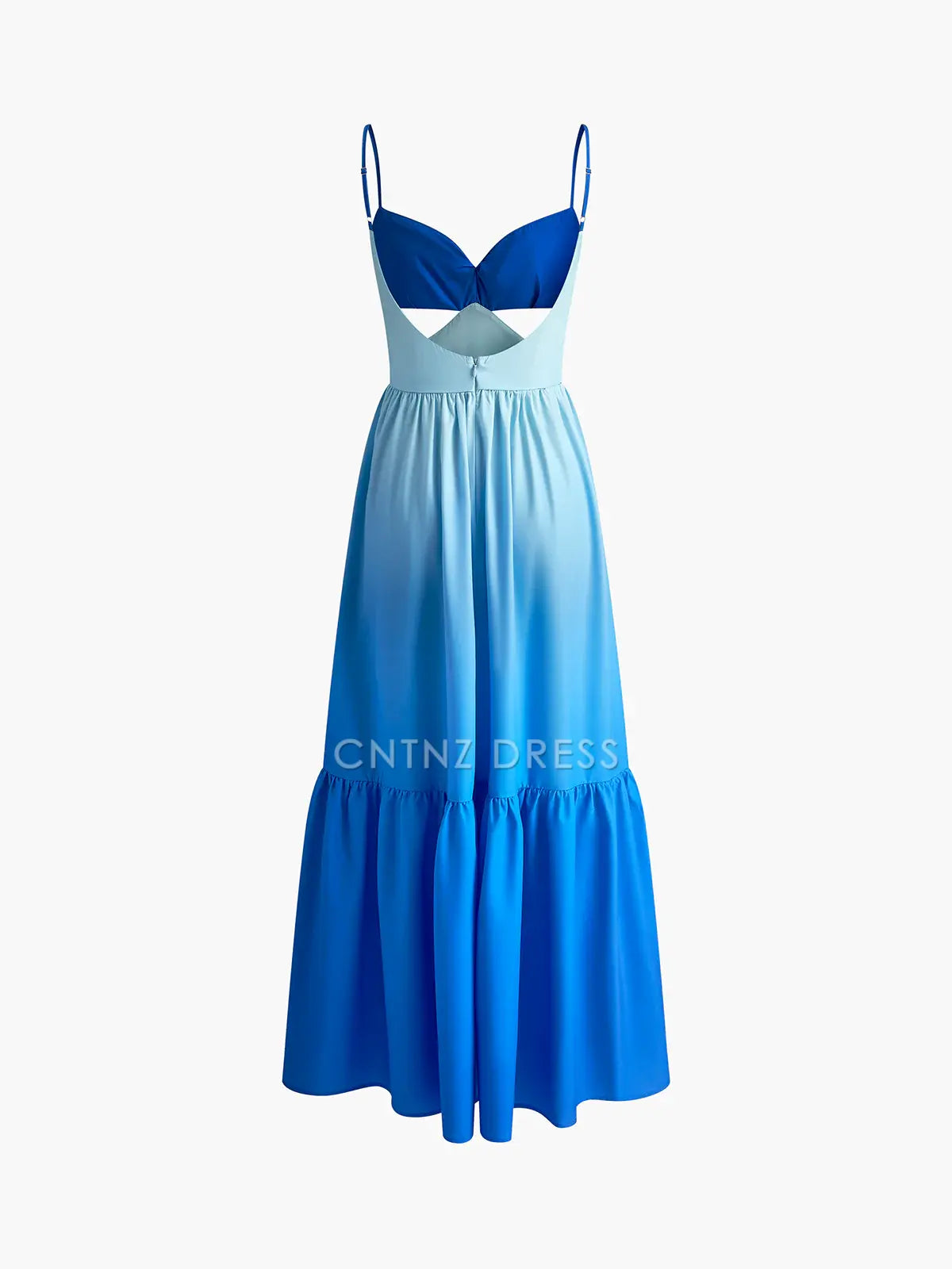CNTNZ DRESS New Prom Dress A Line Spaghetti Strap Backless Cutout Pleated Cute Long Dress Formal Women's Dress