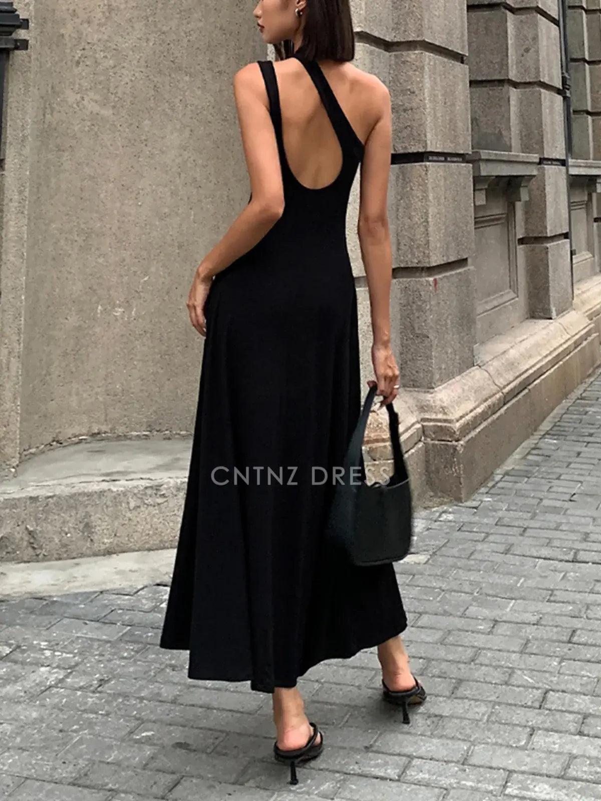 CNTNZ DRESS New Prom Dress Elegant Sheath Cutout One-Shoulder Backless Simple Long Dress Formal Women's Dress