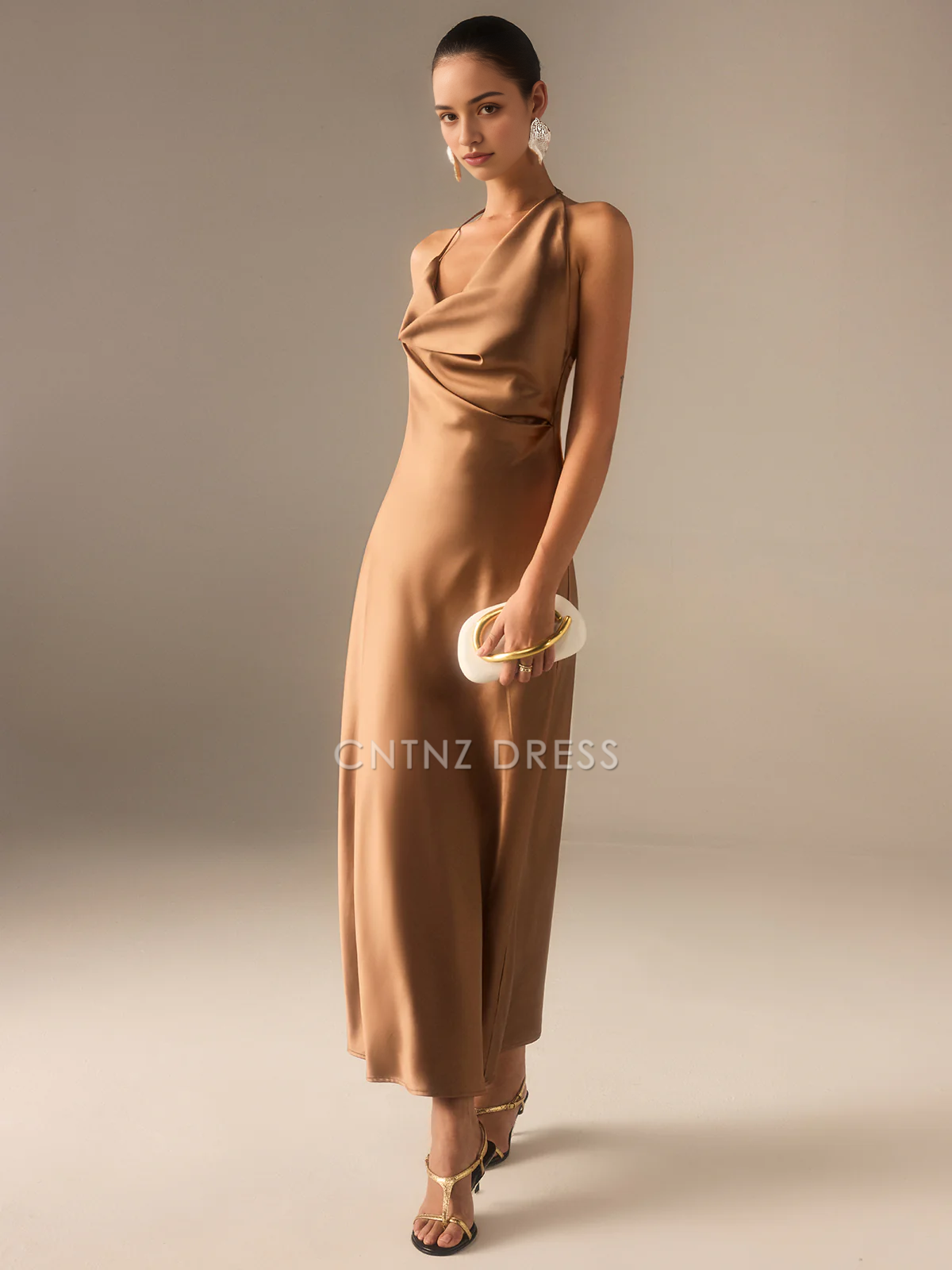 CNTNZ DRESS New Prom Dress Sheath/Column Halter-Neck Backless Sexy Dress Formal Women's Dress