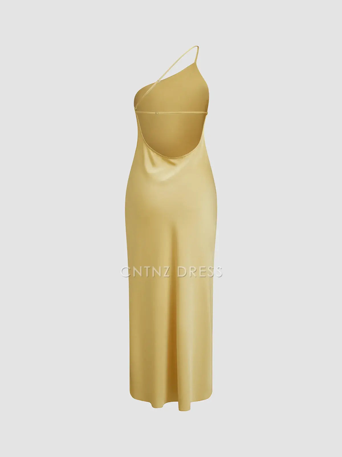 CNTNZ DRESS New Prom Dress Simple Sheath/Column One-Shoulder Spaghetti Strap Open Back Slit Sexy Long Dress Formal Women's Dress