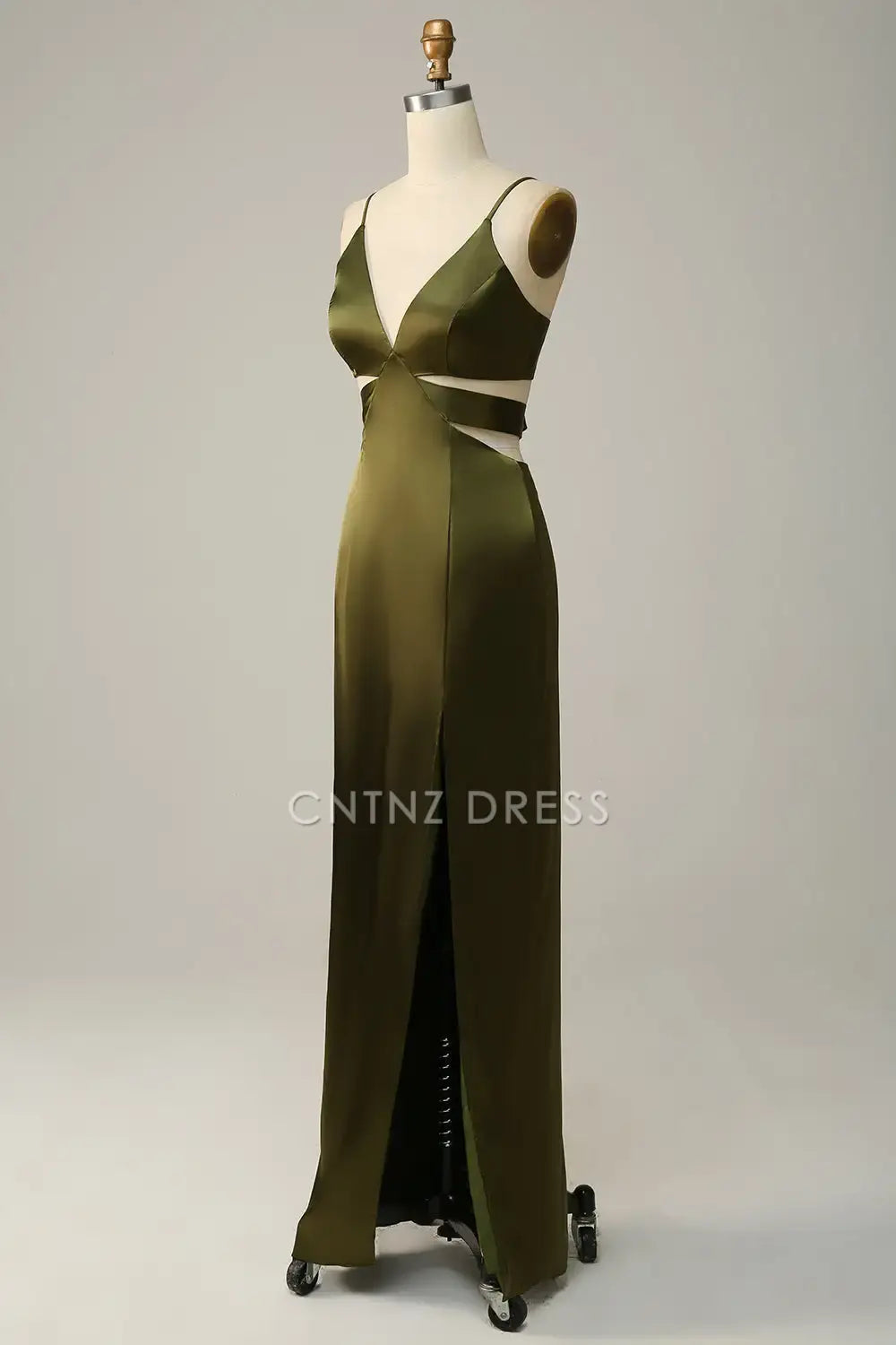 CNTNZ DRESS Sheath V Neck Spaghetti Straps Backless Hollow Out Charming Hot Sale Prom Dress