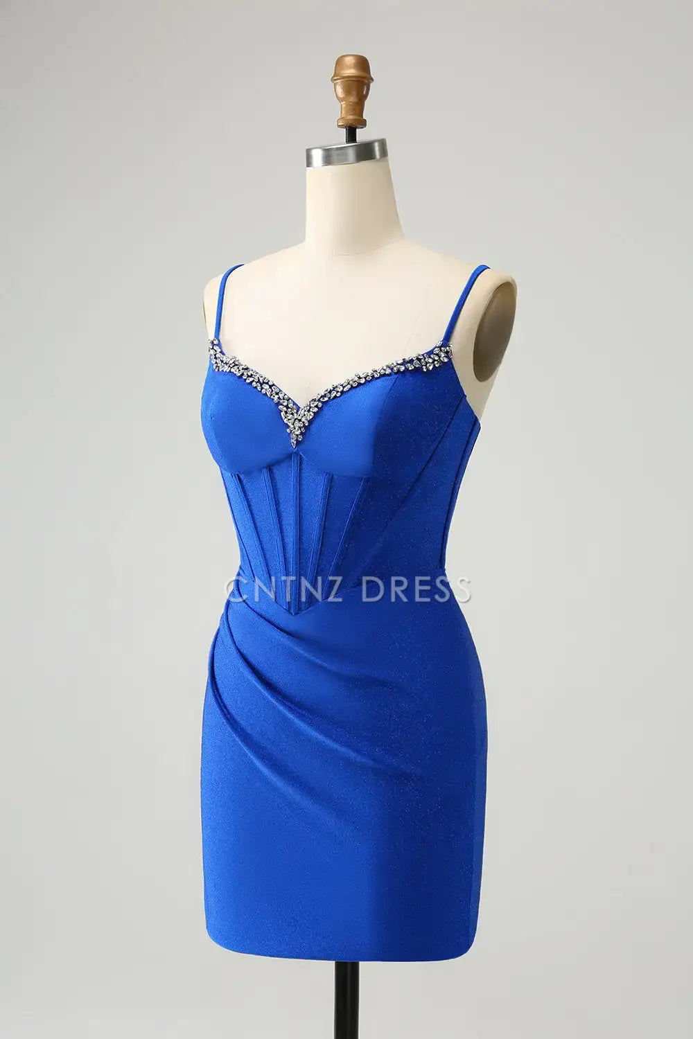CNTNZ DRESS Sparkly Tight Corset Sweetheart Spaghetti Straps Beadwork Elegant Short Dress Hot Sale Homecoming Dress