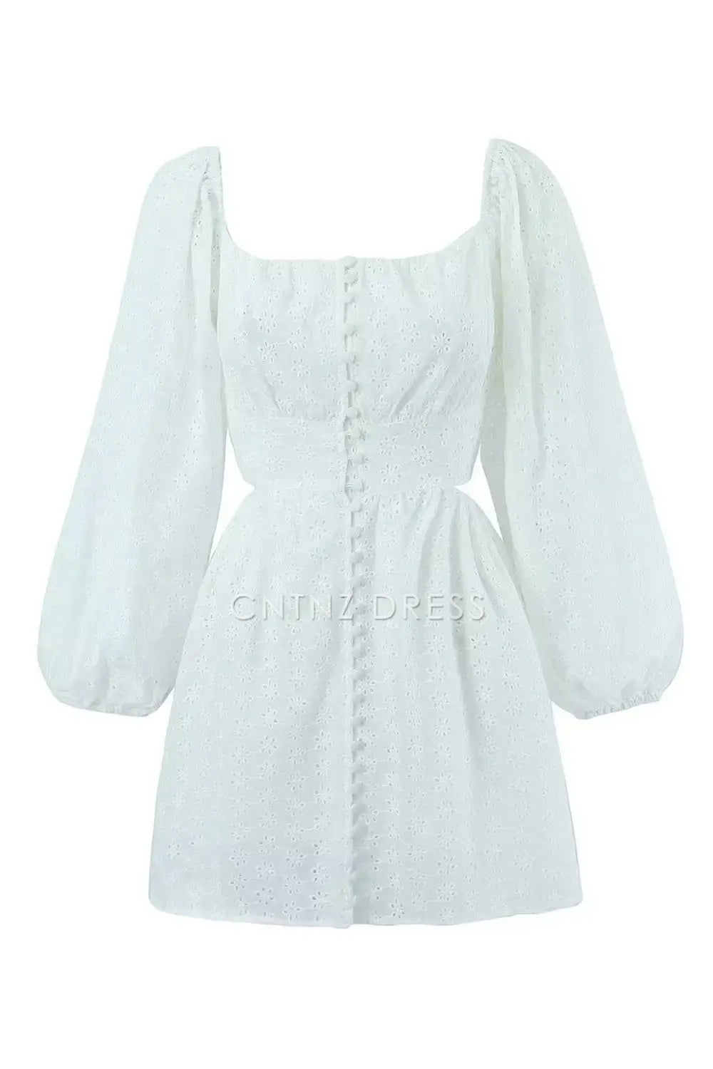 CNTNZ DRESS Elegant A Line Square Neck Long Sleeves Backless Retro Short Dress Hot Sale Homecoming Dress