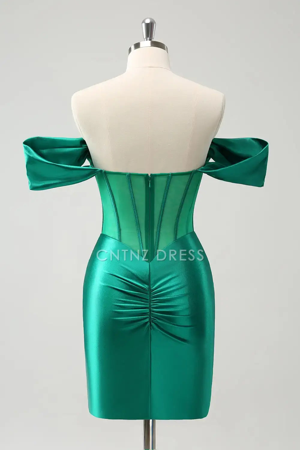 CNTNZ DRESS Elegant Sheath Sweetheart Off the Shoulder Sleeveless Pleated Beading Short Dress Hot Sale Homecoming Dress