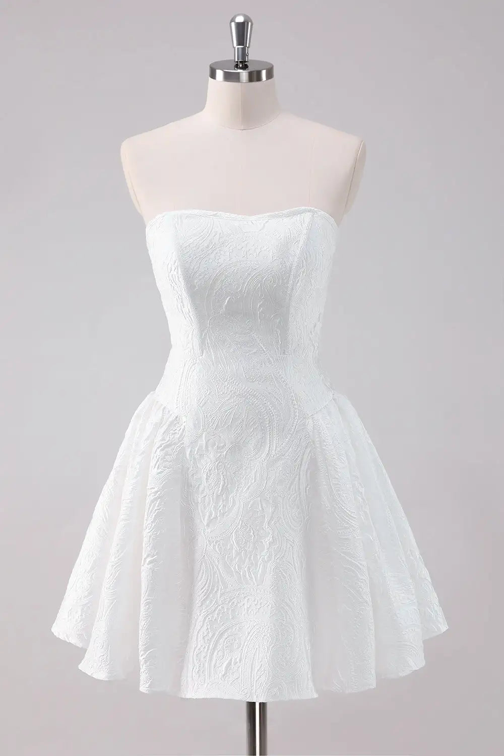CNTNZ DRESS Elegant Simple A-Line Strapless Lace Fashion Short Dress Hot Sale Homecoming Dress