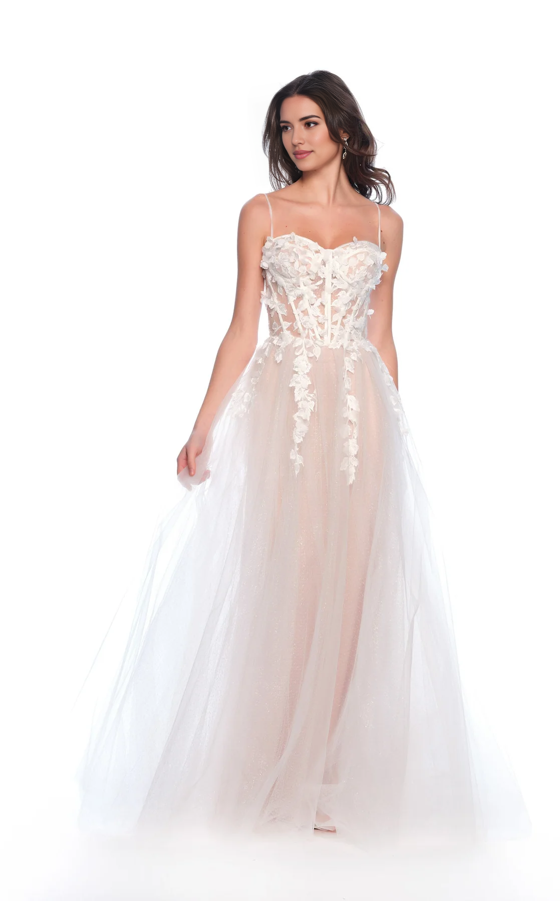 CNTNZ DRESS Exquisite A Line Spaghetti Strap Sweetheart Neckline Backless Floor-Length Fantastic Hot Sale Wedding Dress