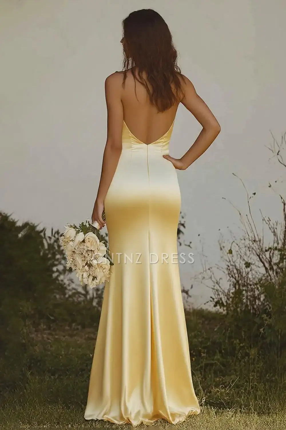 CNTNZ DRESS Mermaid Halter Sleeveless Backless Elegant Long Hot Sale Prom Dress
