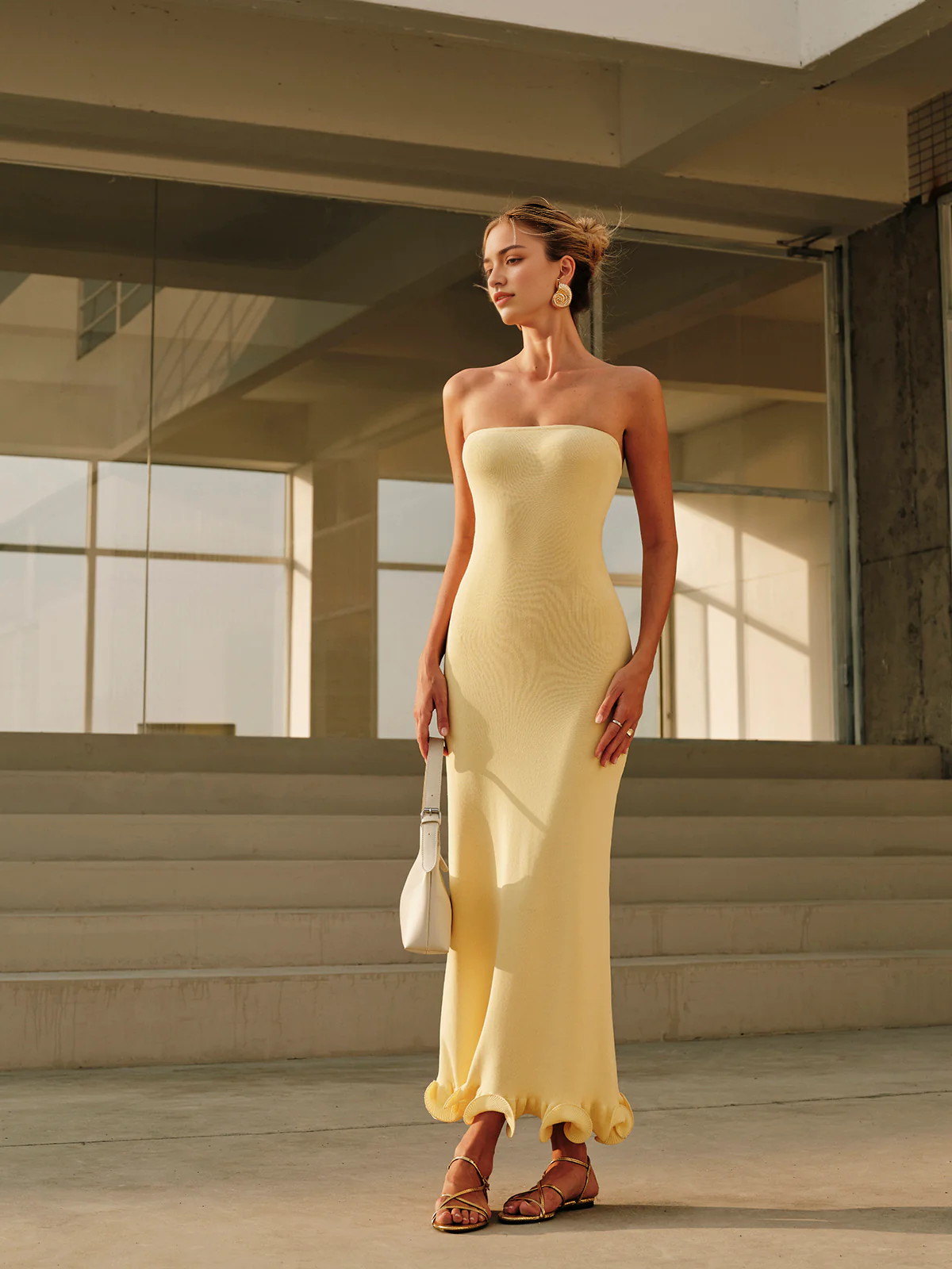 CNTNZ DRESS New Prom Dress Charming Mermaid Strapless Backless Ruched Hemline Exquisite Formal Women's Dress