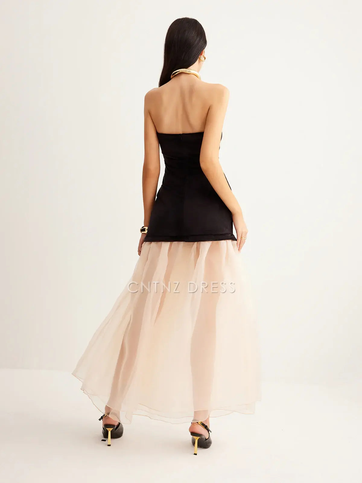 CNTNZ DRESS New Prom Dress Sheath Strapless Sweetheart Neckline Split Joint Elegant Dress Formal Women's Dress