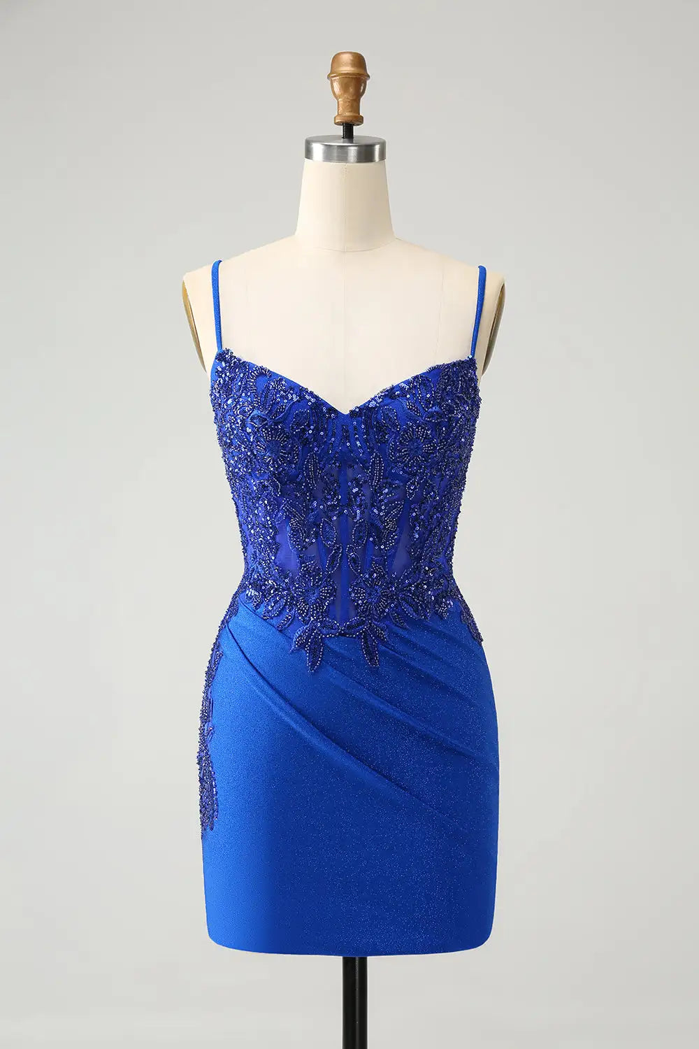 CNTNZ DRESS Sparkly Tight V Neck Spaghetti Straps Beading Backless Gorgeous Short Dress Hot Sale Homecoming Dress