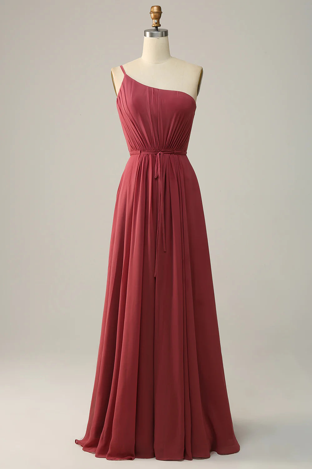 Wholesa One Shoulder A Line Long Bridesmaid Dress