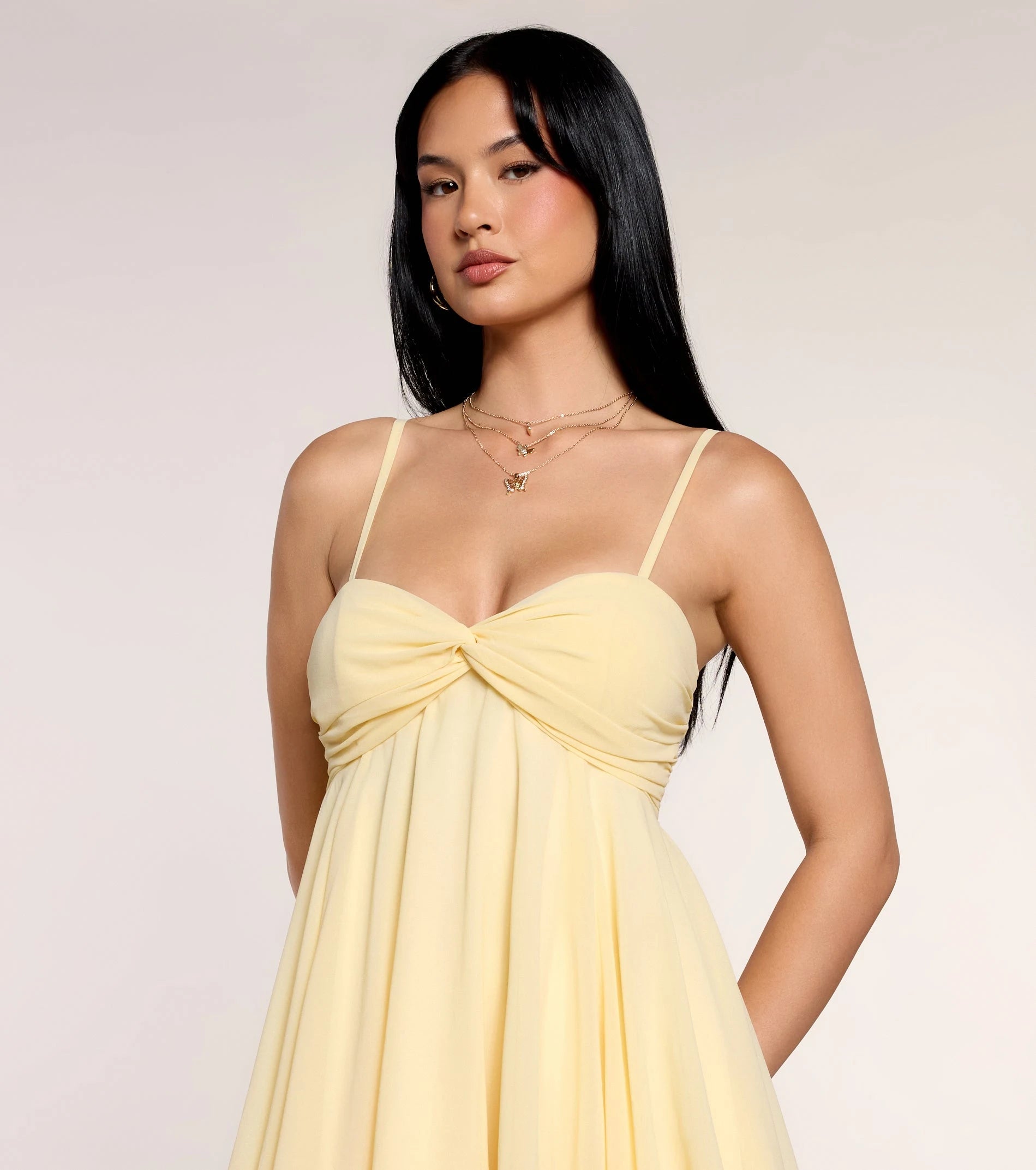 Charming A-Line Sweetheart Sleeveless Ruched Ruffled Yellow Mini Homecoming Dress