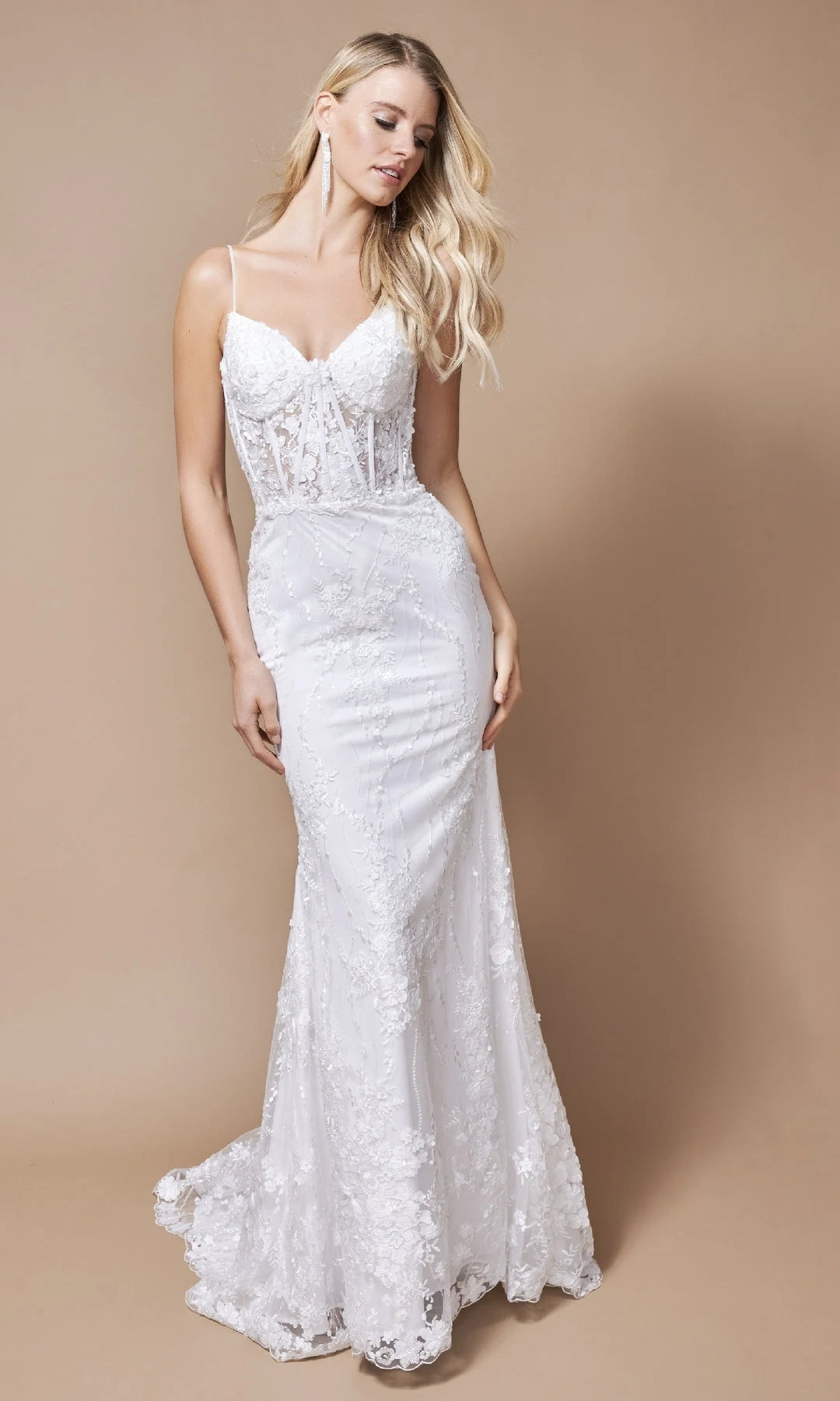 Charming Mermaid Sweetheart Sleeveless Corset Backless White Maxi Prom Dresses Women