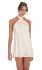 Chic A-Line Halter Sleeveless Draped Backless Fuchsia Mini Homecoming Dress Women's