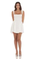 Chic A-Line Square Neck Sleeveless Bow-Back Royal Blue Mini Homecoming Dress