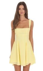 Chic A-Line Square Neck Sleeveless Bow-Back Royal Blue Mini Homecoming Dress