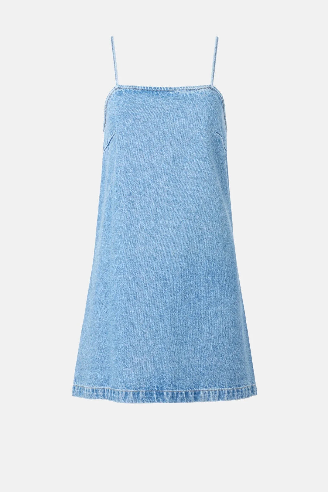 Chic A-Line Square Neck Sleeveless Casual Light Blue Mini Homecoming Dress Women