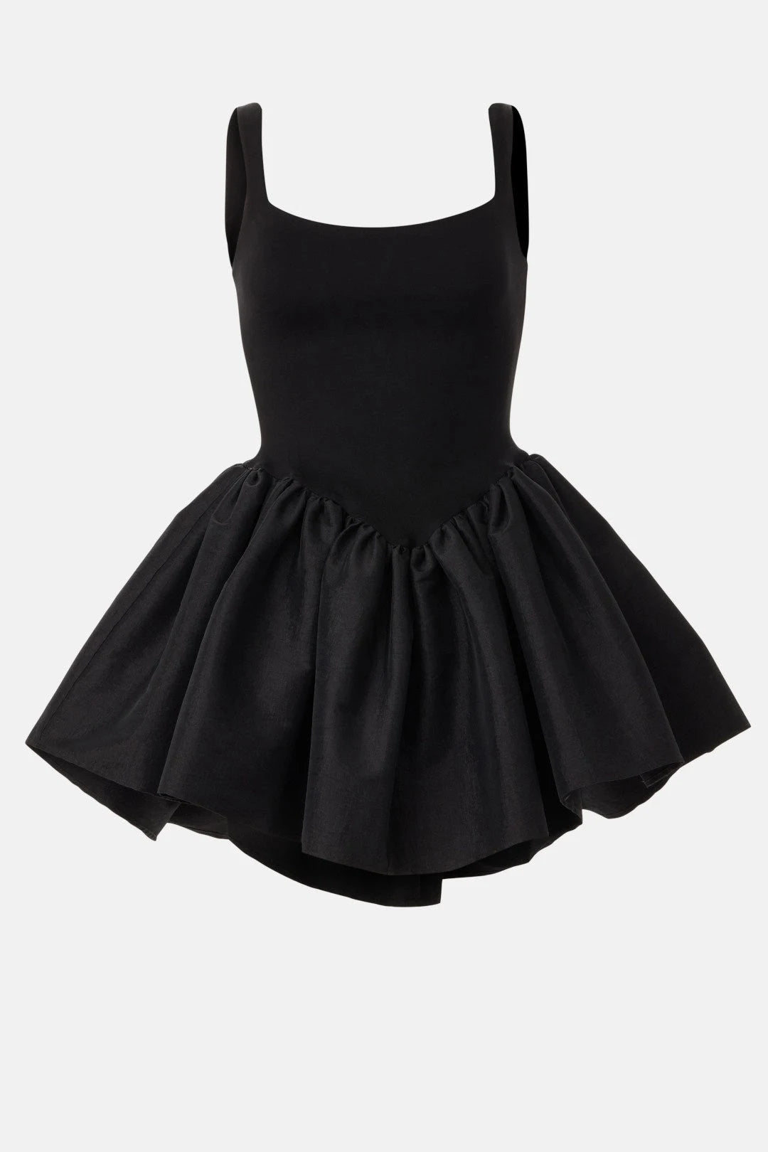 Chic A-Line Square Neck Sleeveless Voluminous Party Black Mini Homecoming Dress For Women