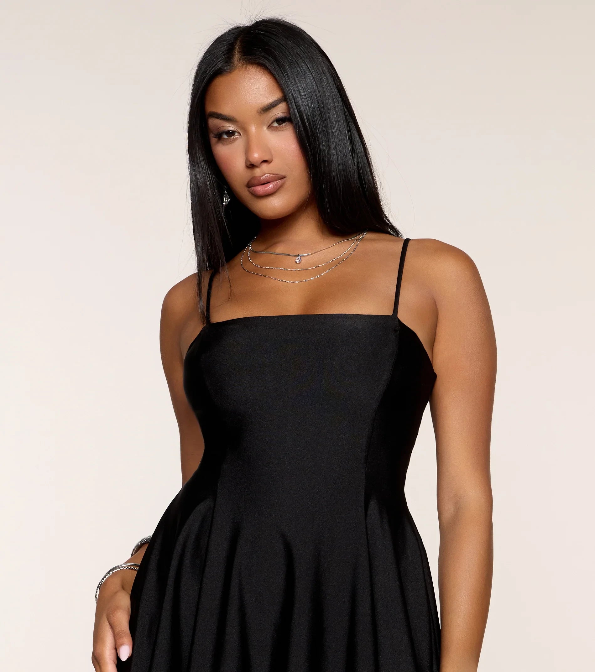 Chic A-Line Square Neck Spaghetti Strap Sleeveless Mini Homecoming Dresses with Simple Back