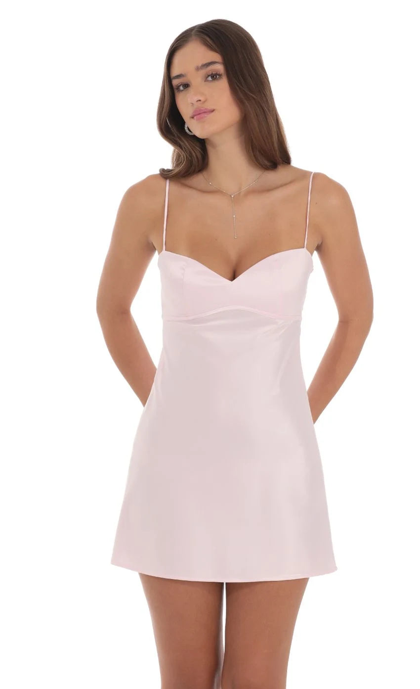 Chic A-Line Sweetheart Sleeveless Bow-Back Pink Short Homecoming Dress Women's Party