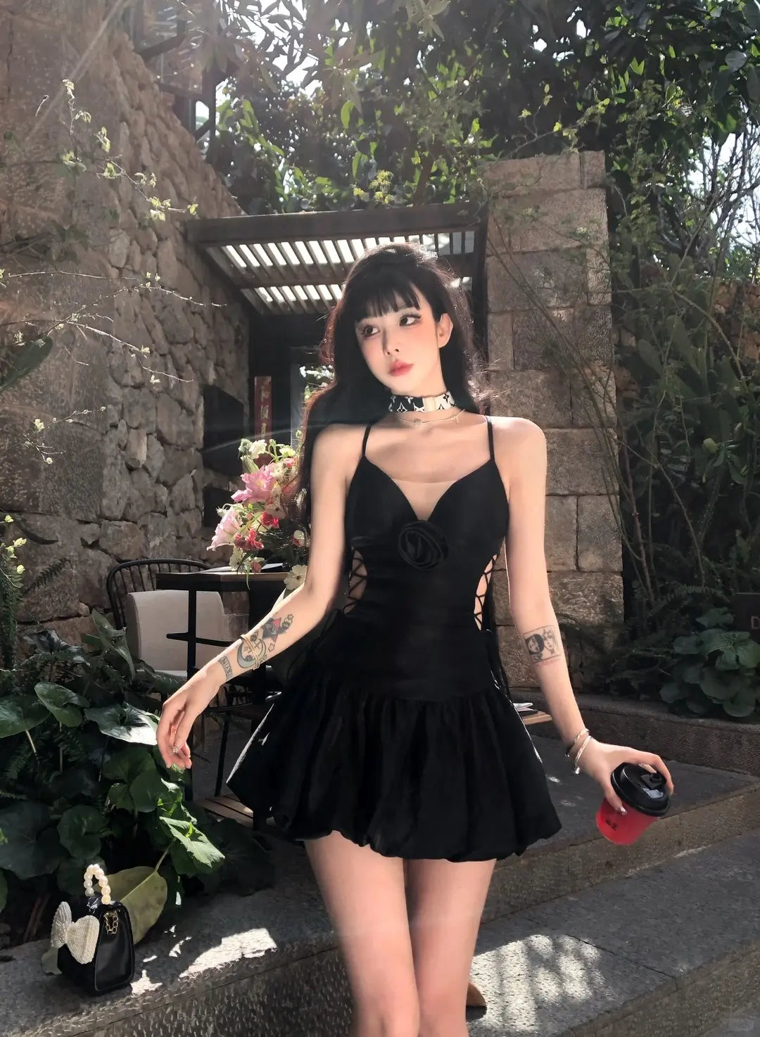 Chic A-Line Sweetheart Sleeveless Ruched Black Mini Homecoming Party Dress