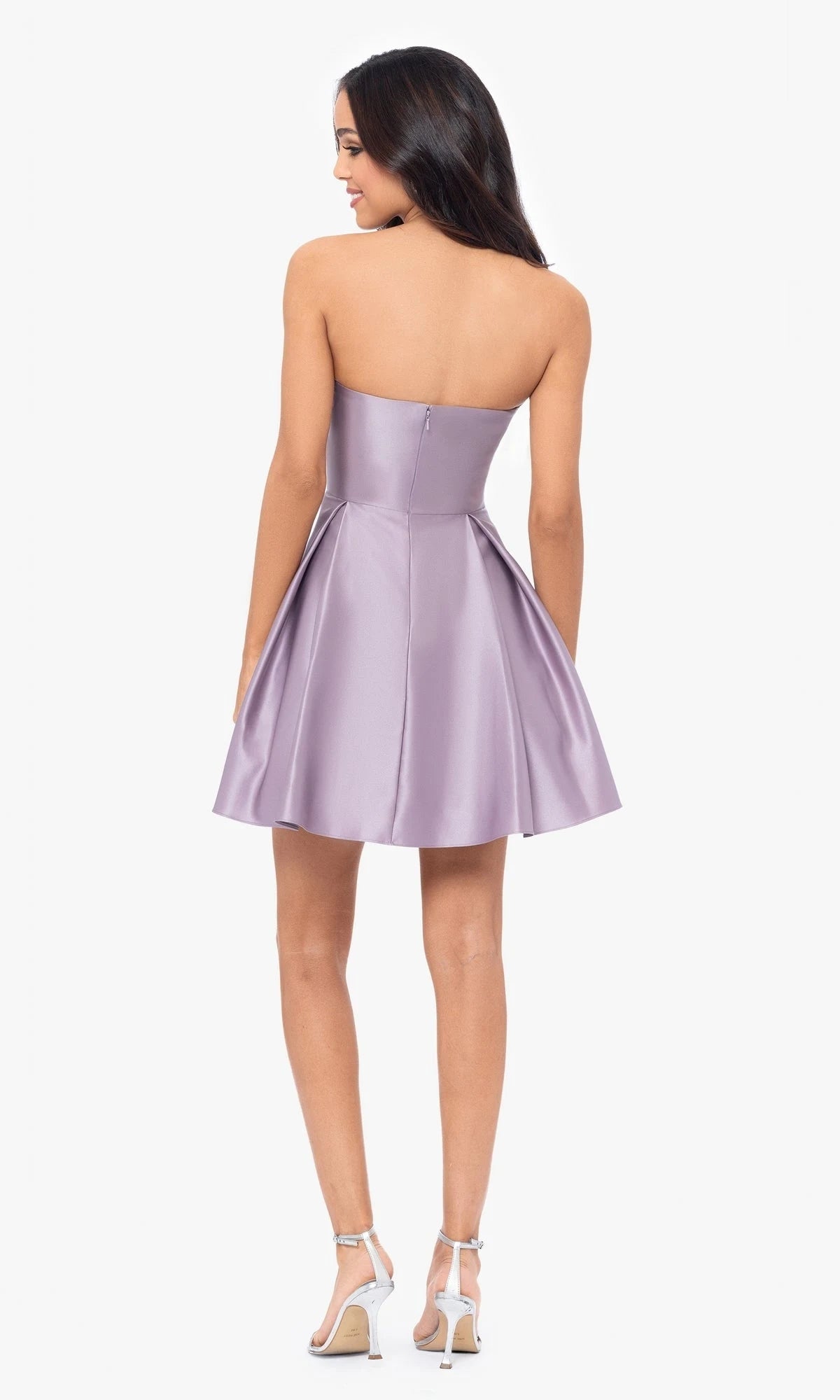 Chic A-Line Sweetheart Strapless Draped Espresso Mini Homecoming Dresses
