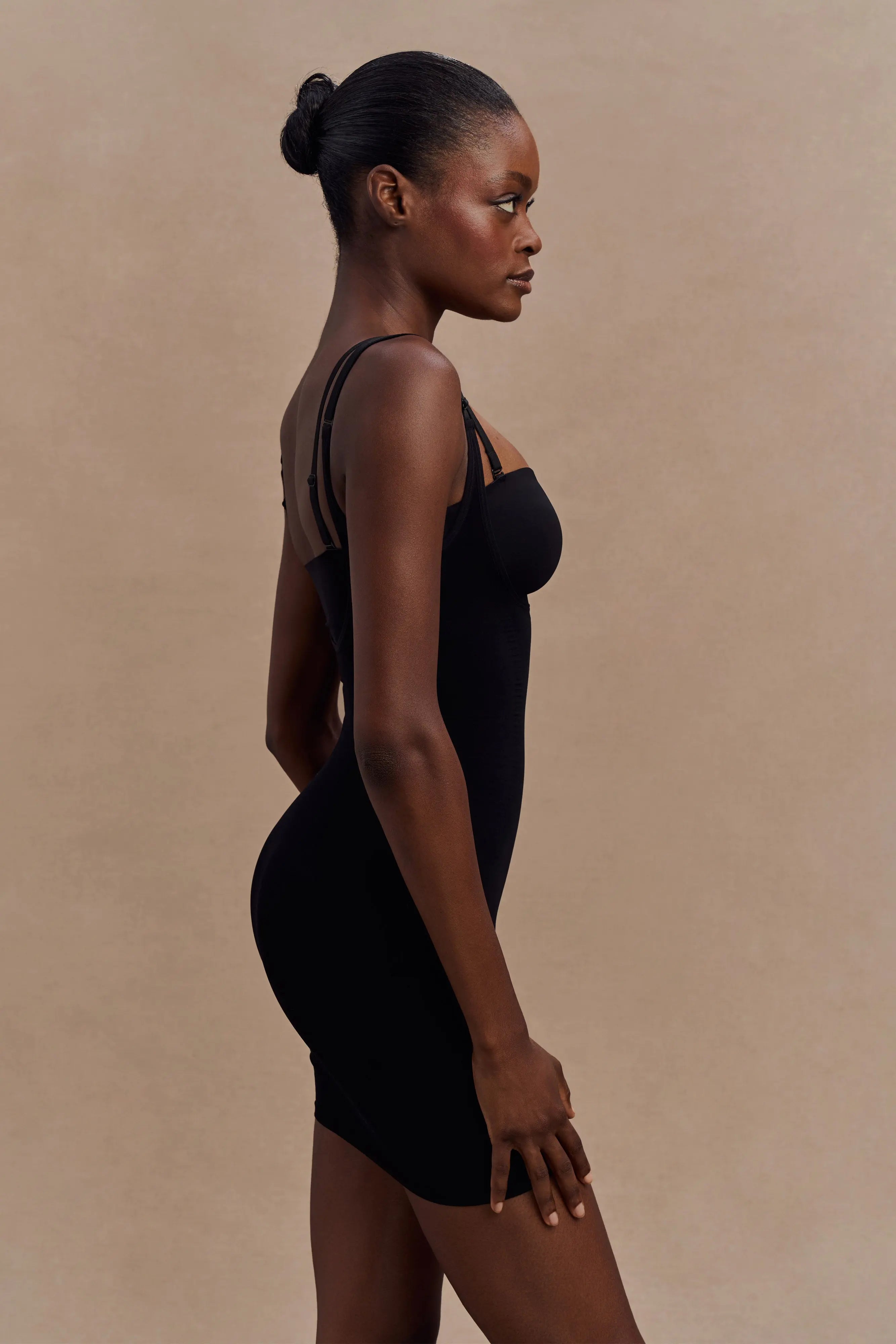Chic Bodycon Strapless Sleeveless Adjustable Black Mini Homecoming Dress Women's