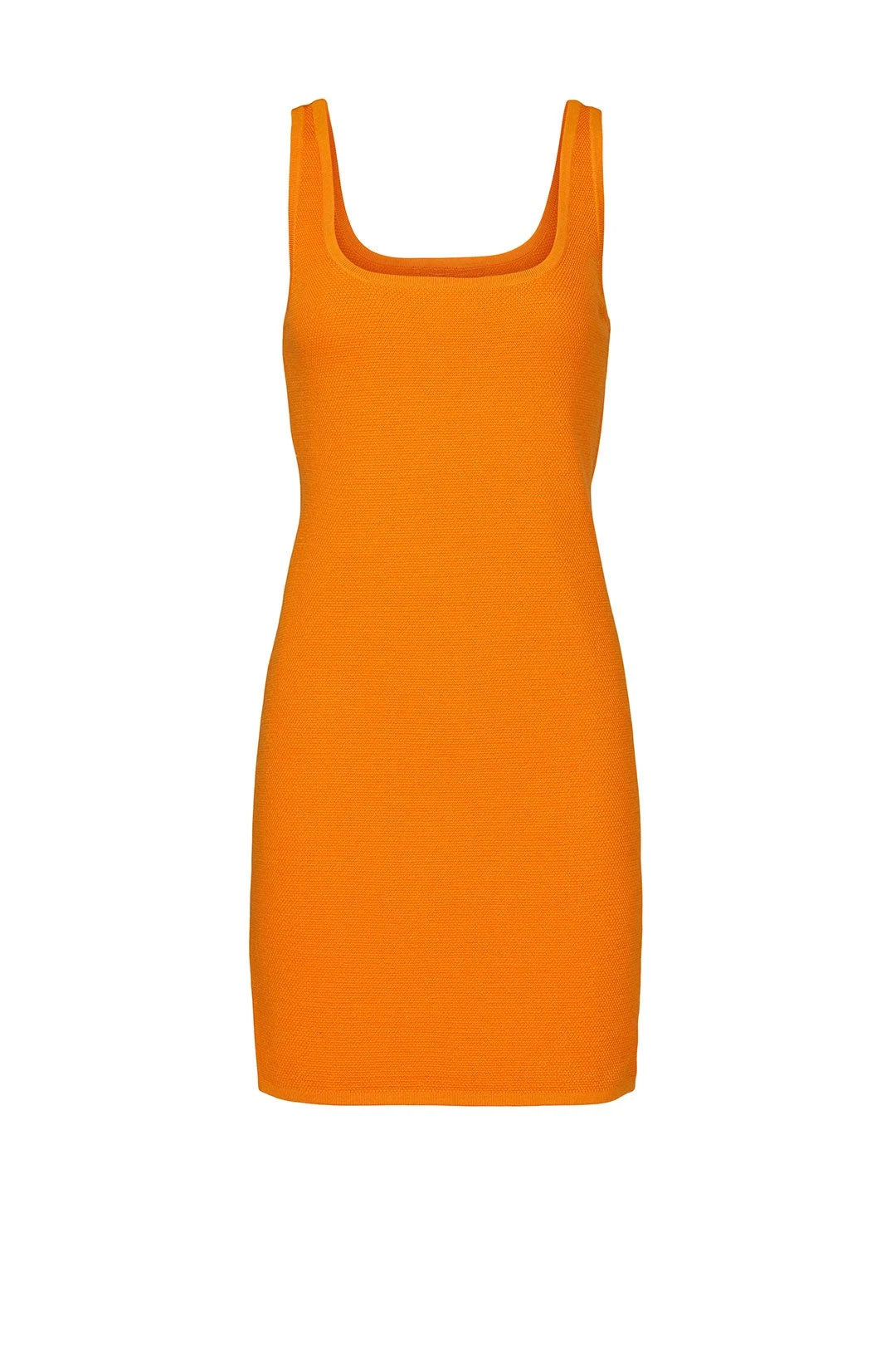 Chic Fitted Square Neck Sleeveless Knit Orange Mini Homecoming Dresses Women's