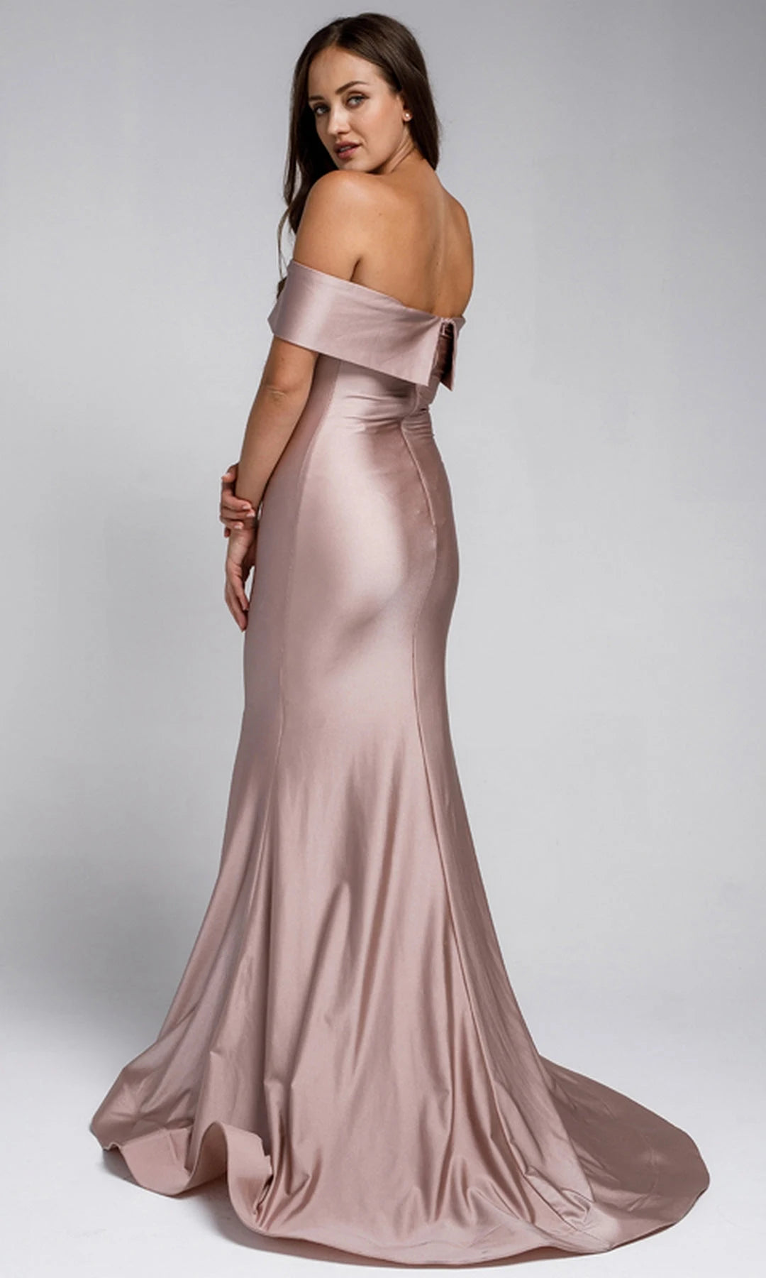 Chic Mermaid Off-Shoulder Sleeveless Sleek Mauve Floor-Length Prom Dresses Womens Gown