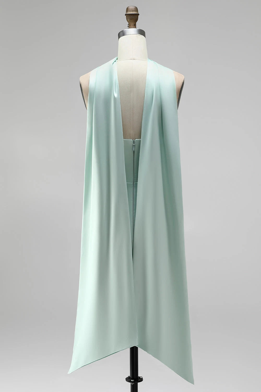 Chic Sheath Strapless Choker Sleeveless Corset Draped Mint Short Homecoming Dress