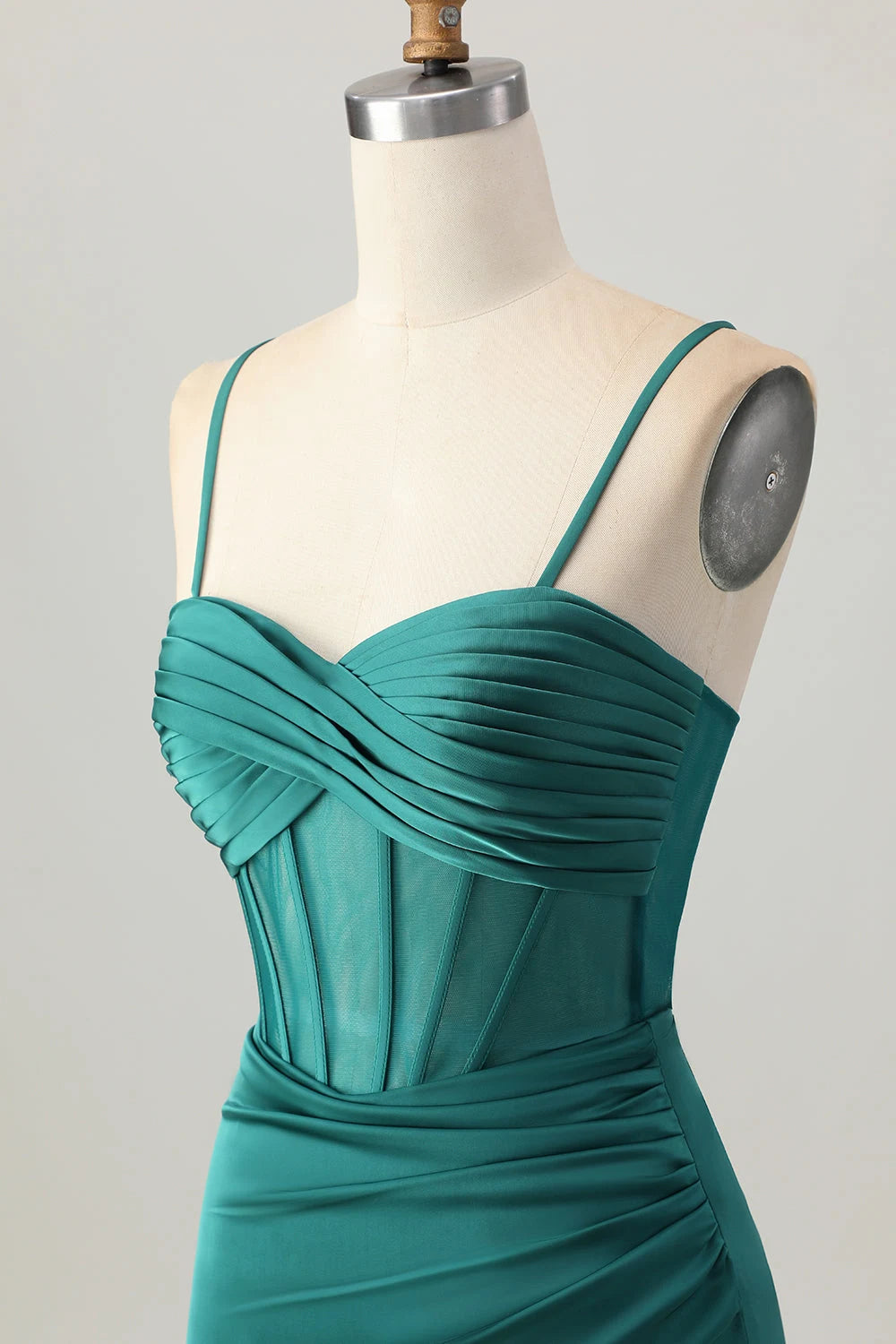 Chic Sheath Sweetheart Sleeveless Corset Ruched Emerald Green Mini Homecoming Dress