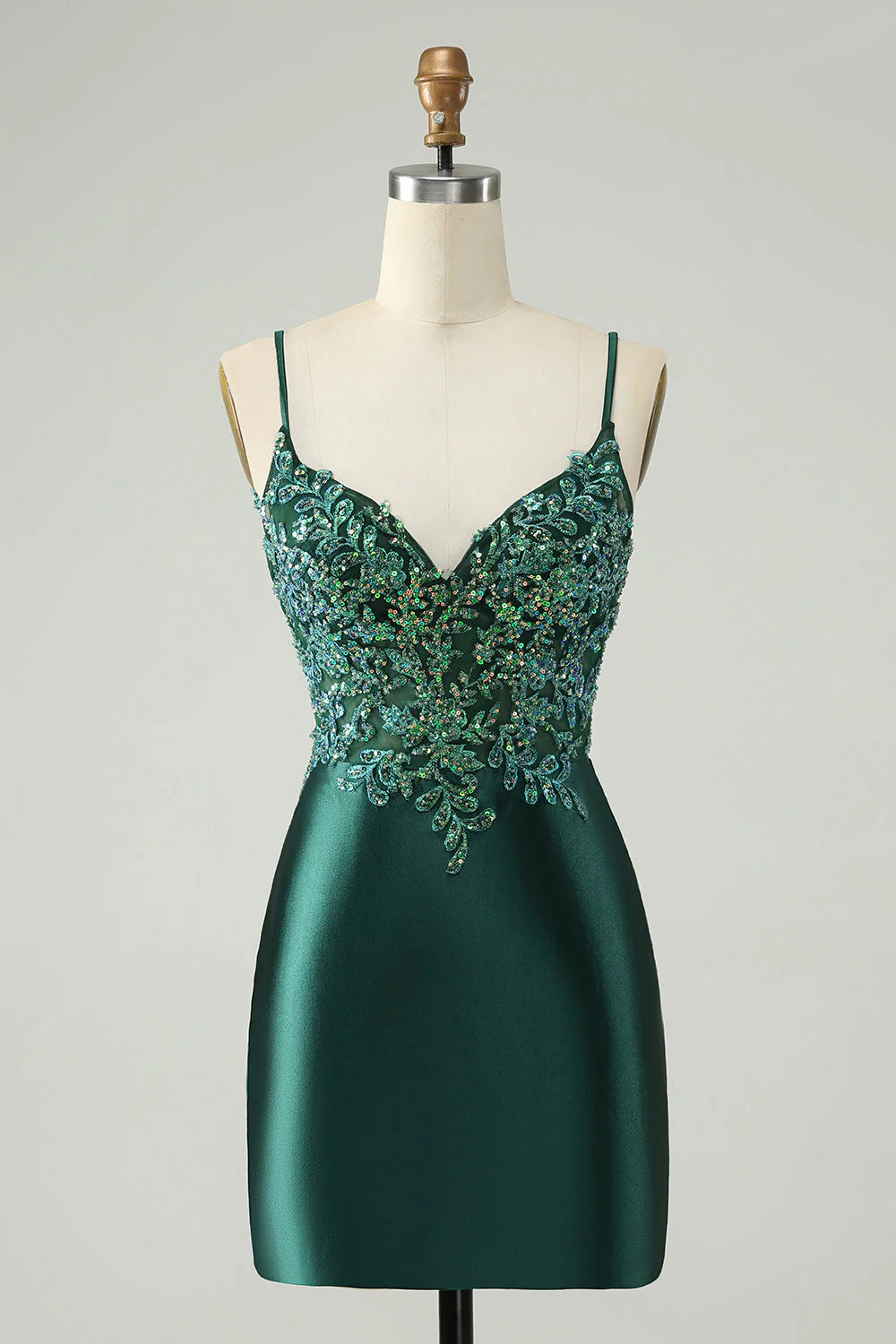 Wholesa Glitter Tight V Neck Short Prom Dress Homecoming Dresses with Sequins