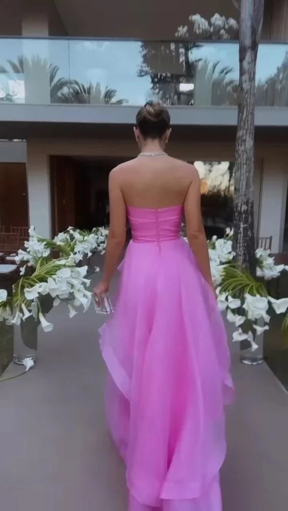 Dreamy A-Line Square Neck Sleeveless Open Back Floor Length Prom Dress