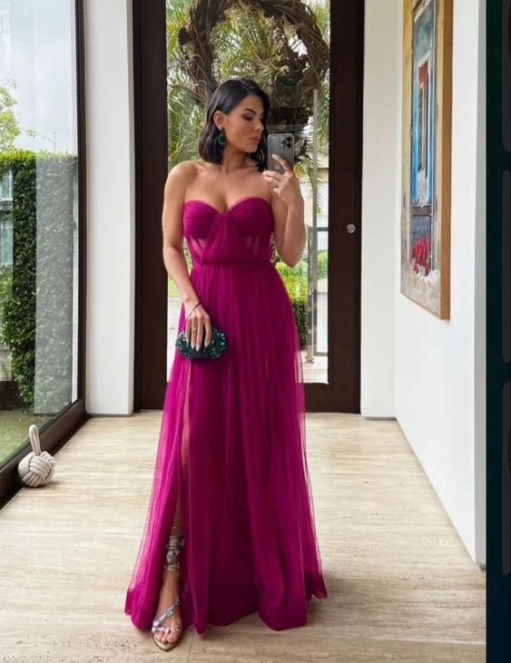 Elegant Mermaid Sweetheart Neck Sleeveless Backless Floor-Length Prom Dress
