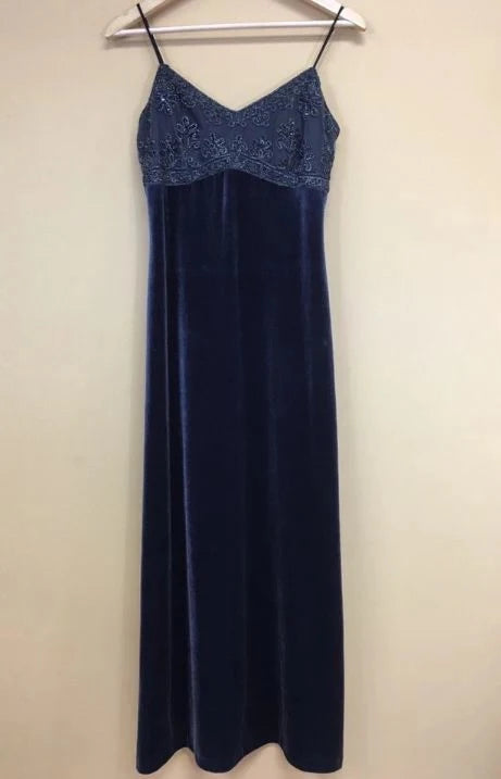 Elegant Sheath V-Neck Spaghetti-Strap Open Back Lace Velvet Evening Dress